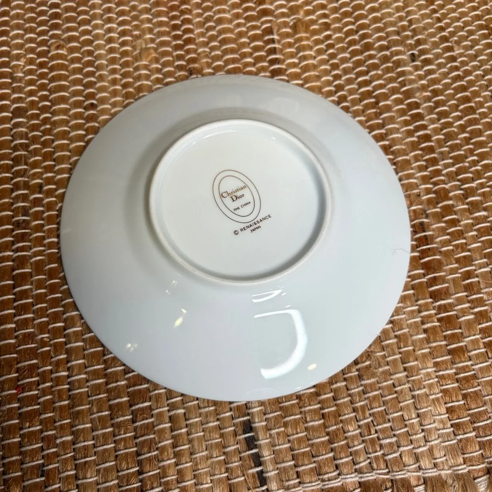 Vintage Christian Dior Renaissance Saucer Plate Gold Japan *Retired* Fine China